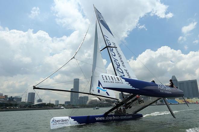 Team Aberdeen Singapore will race in Marina Bay for Act 1, Singapore 2014 - Extreme Sailing Series™ © Aberdeen Asset Management